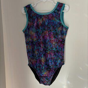 Destira Girls Size Large 10/12  Gymnastics Mirrored Kaleidoscope Leotard